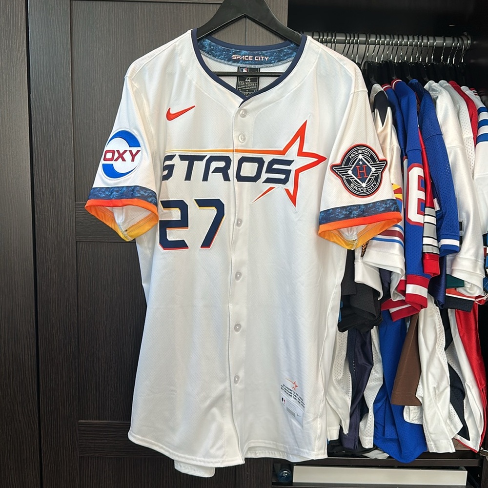 Jose Altuve Houston Astros Nike Home Elite Sponsor Patch Player Jersey - White